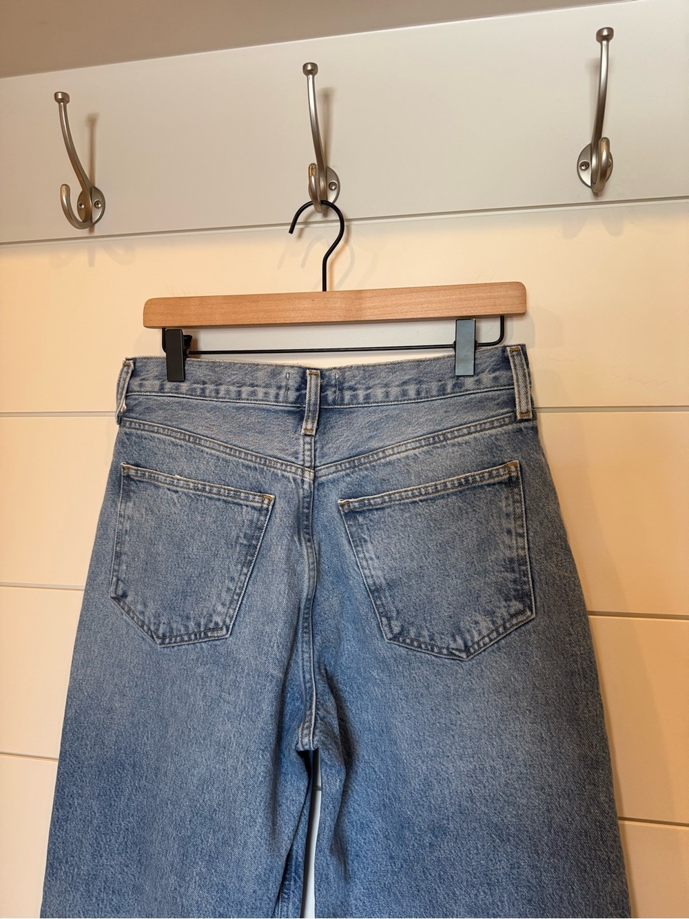 Agolde Light Wash Wide Leg Jeans - Picture 8 of 11